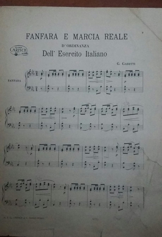 Fanfara e marcia reale dell'esercito italiano - copertina
