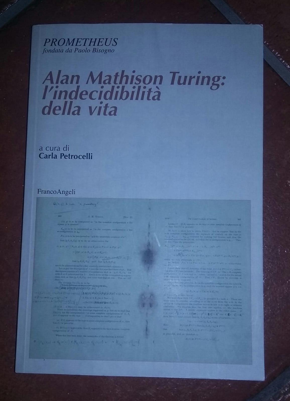 Alan Mathison Turing:l'indecidibilita' della vita - copertina
