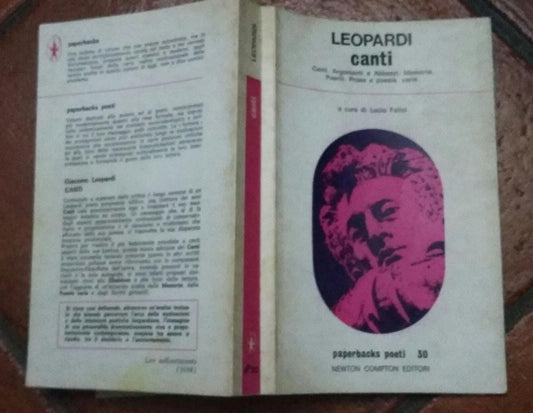 Leopardi canti,argomenti e abbozzi.Memorie.Puerili,prose e poesie varie. - copertina