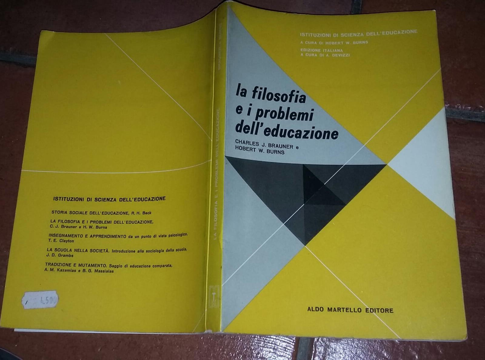 La filosofia e i problemi dell'educazione - copertina
