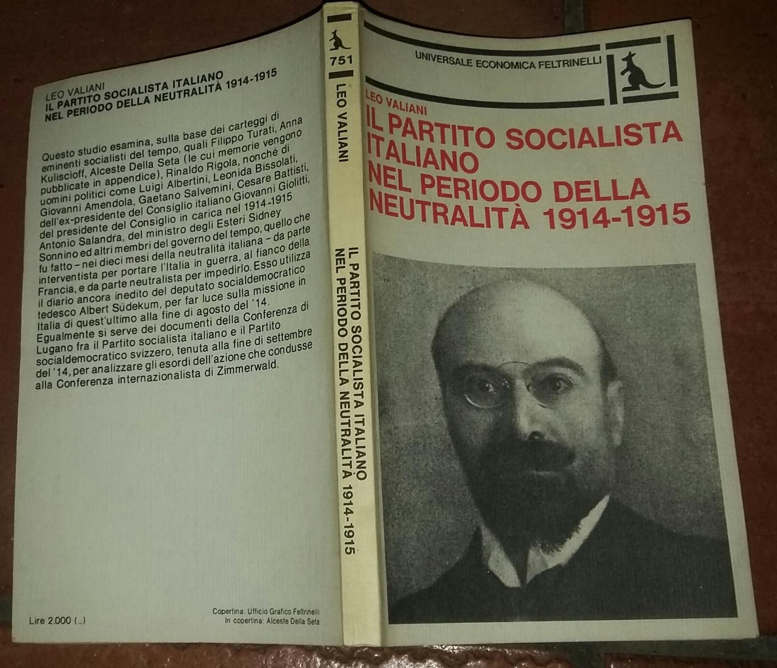 Partito socialista italiano nel periodo della neutralità 1914-1915 - copertina