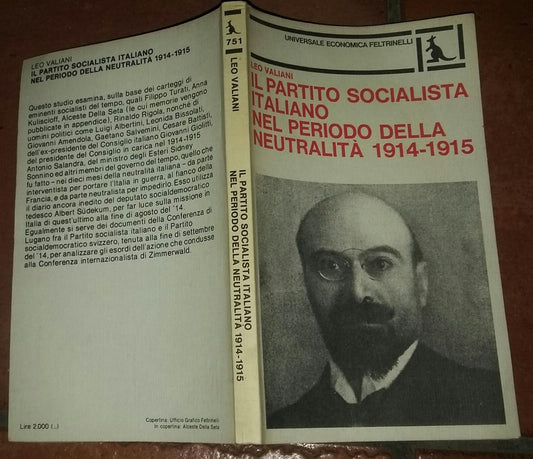 Partito socialista italiano nel periodo della neutralità 1914-1915 - copertina