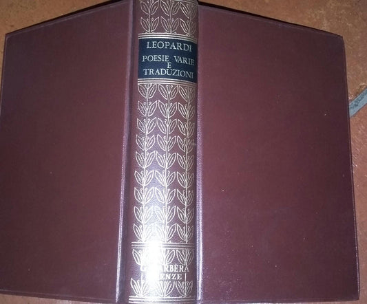 Poesie varie e traduzioni - copertina