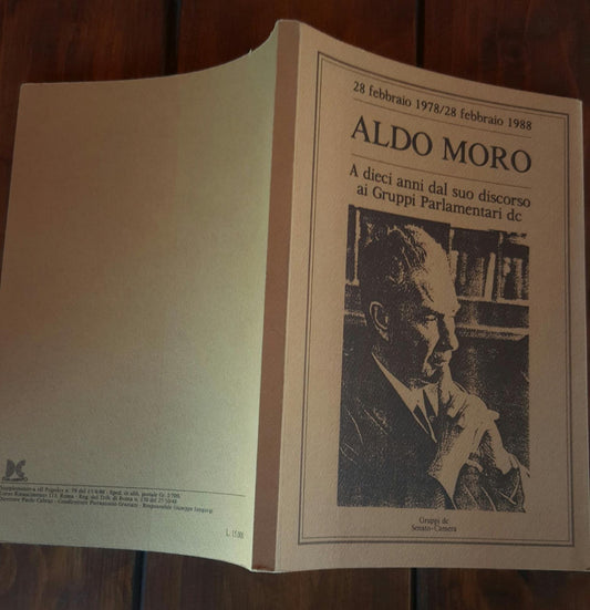 Aldo Moro:a dieci anni dal suo discorso ai Gruppi Parlamentari dc - copertina
