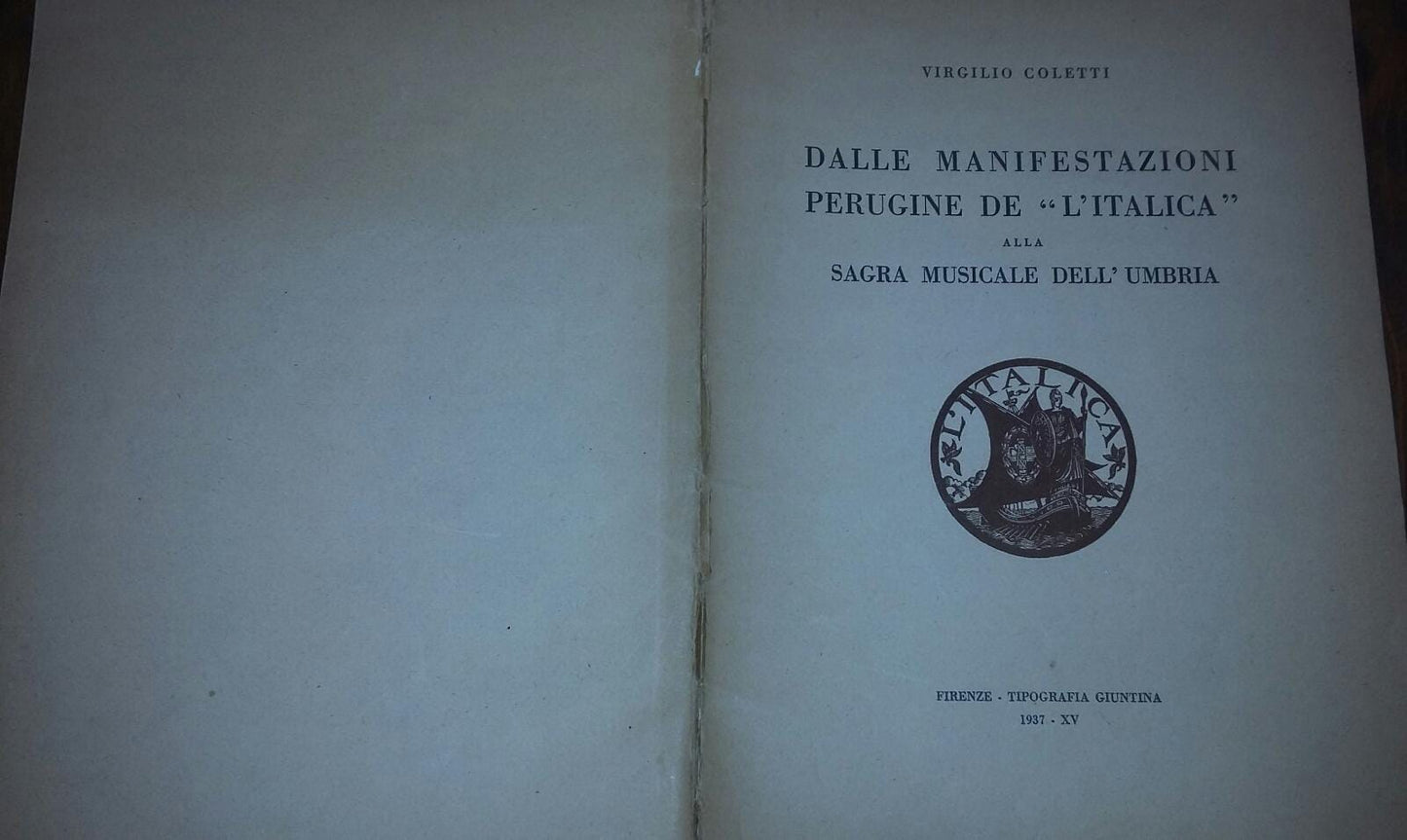 Dalle manifestazioni perugine de "l'Italica" alla sagra musicale dell'Umbria - copertina