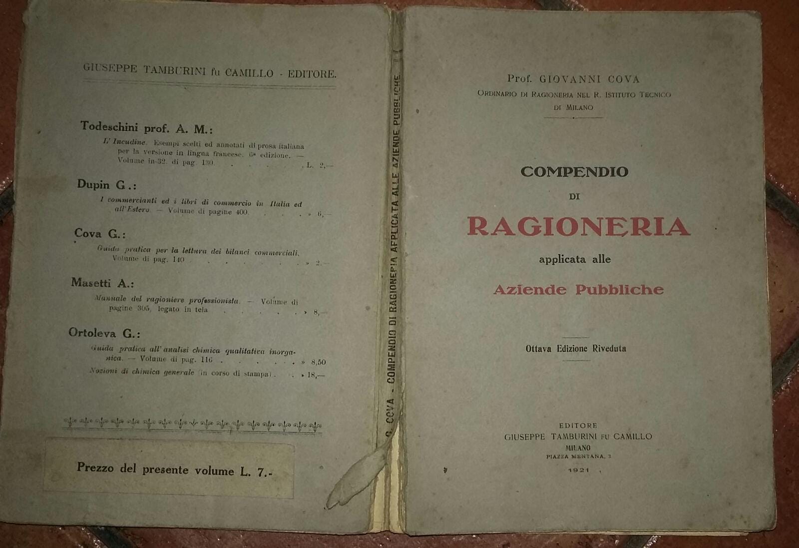 Compendio di Ragioneria applicata alle Aziende Pubbliche - copertina