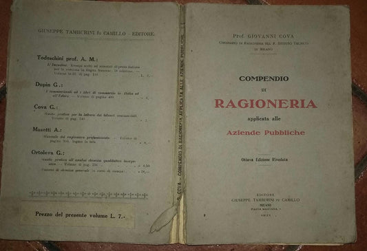 Compendio di Ragioneria applicata alle Aziende Pubbliche - copertina