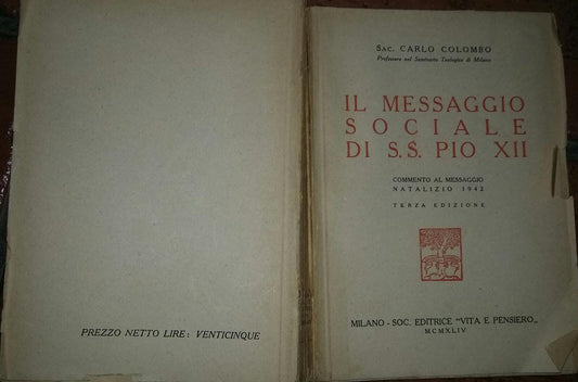 Il messaggio sociale di S.S.Pio XII - copertina