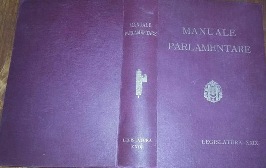 Manuale parlamentare legislatura XXIX - copertina
