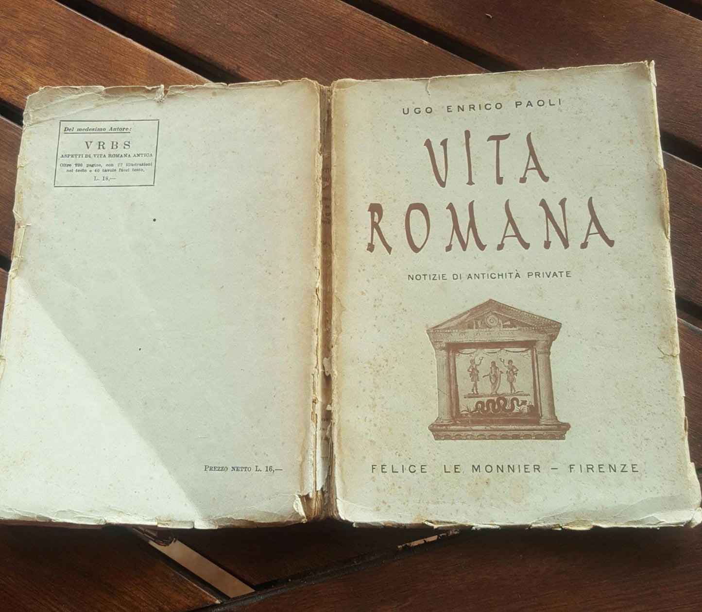 Vita romana .Notizie di antichita' private - copertina