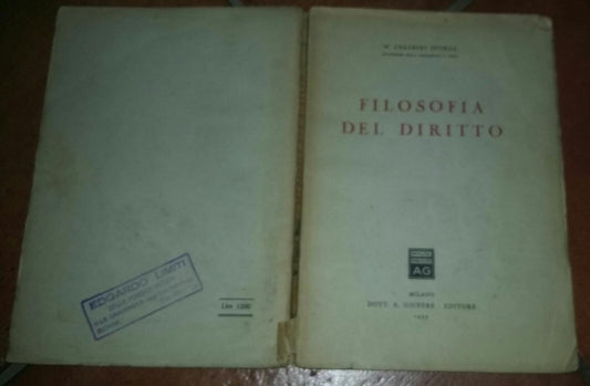 Filosofia del diritto - copertina