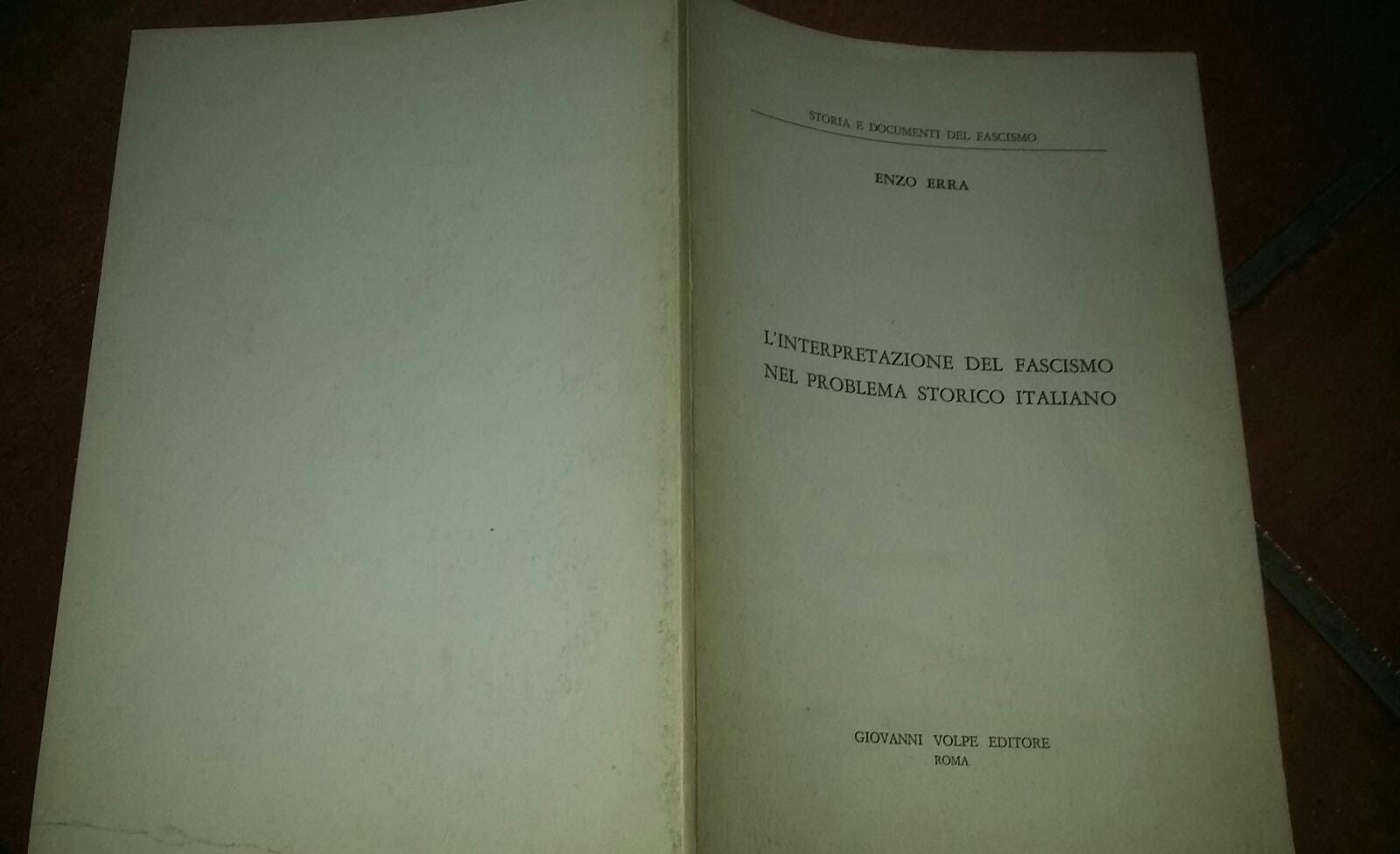 L'Interpretazione del fascismo nel problema storico italiano - copertina