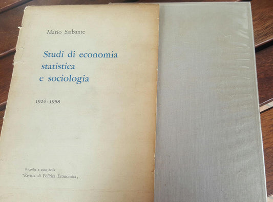 Studi di economia, statistica e sociologia 1924-1958 - copertina