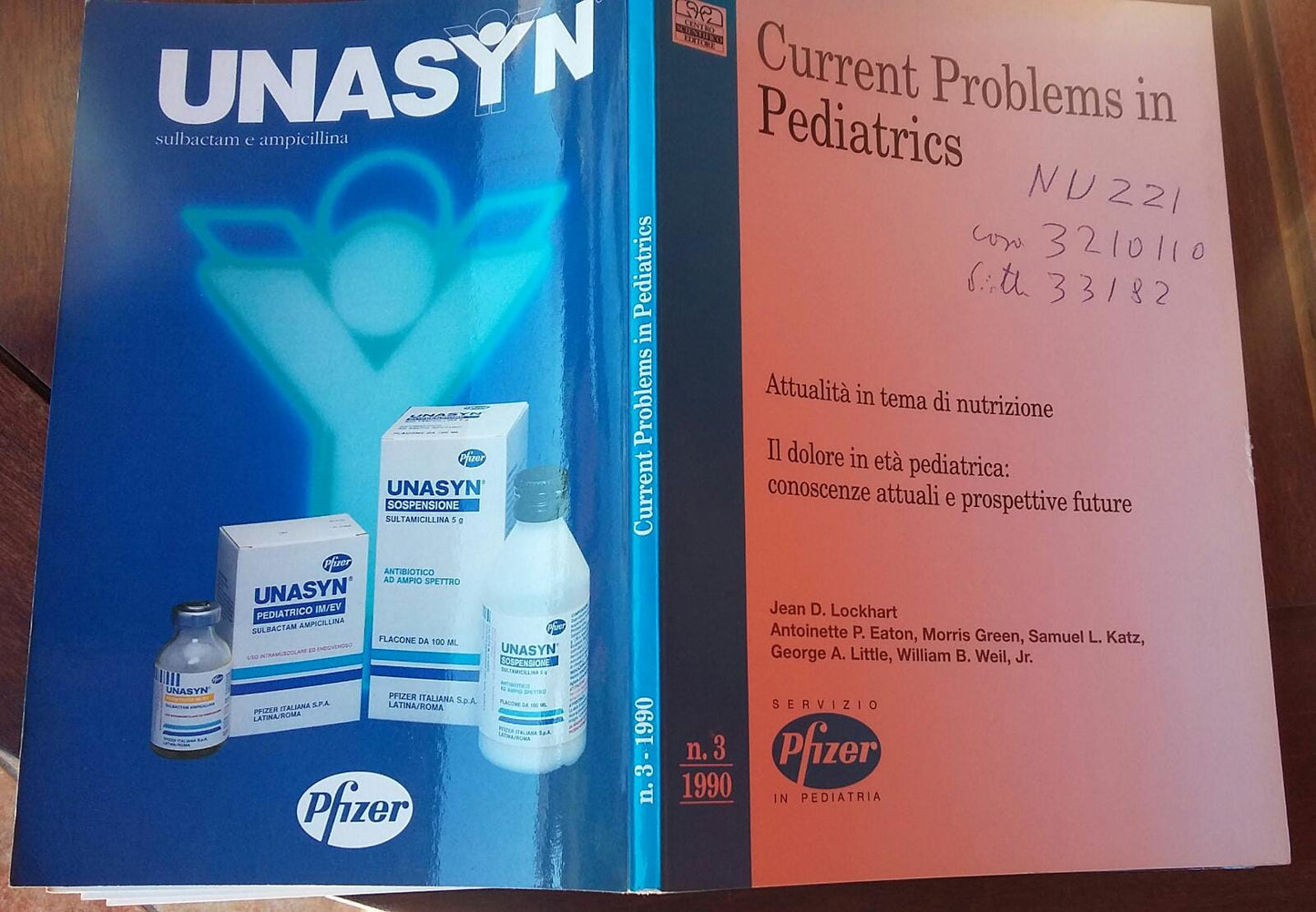 Attualita' in tema di nutrizione.Il dolore in età pediatrica:conoscenze attuali e prospettive future.N.3 - copertina