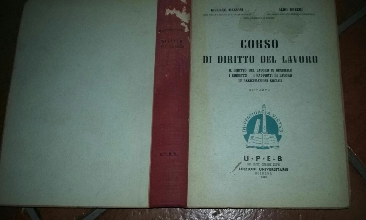 Corso di diritto del lavoro - copertina