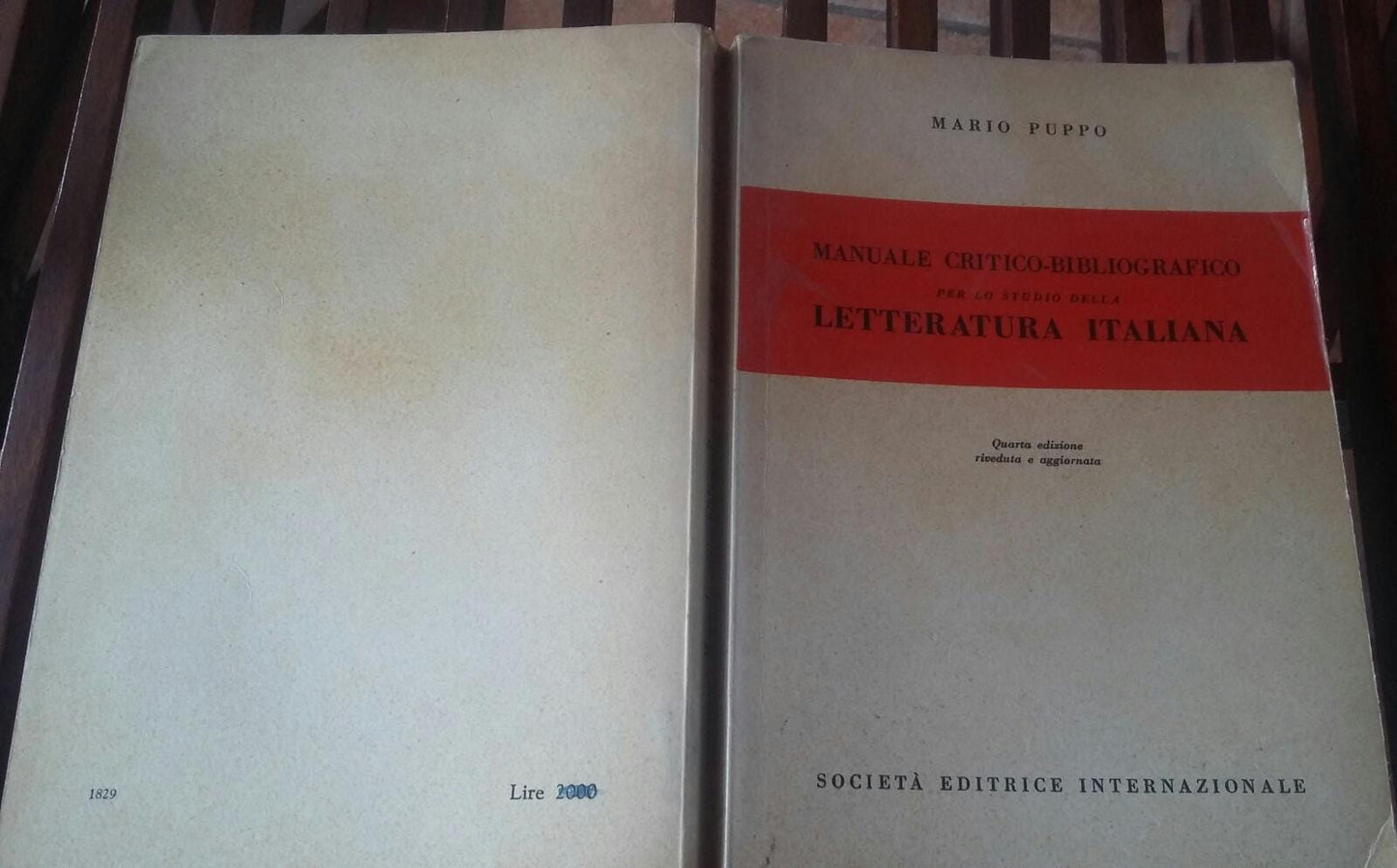 Manuale critico-bibliografico per lo studio della letteratura italiana - copertina