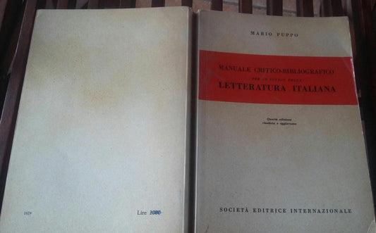 Manuale critico-bibliografico per lo studio della letteratura italiana - copertina