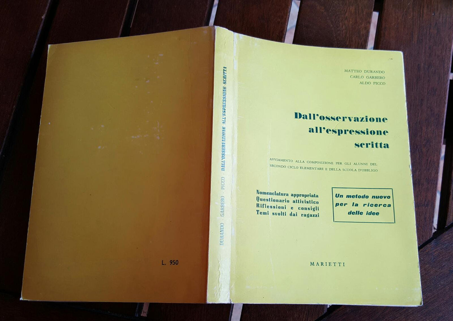 Dall'osservazione all'espressione scritta - copertina