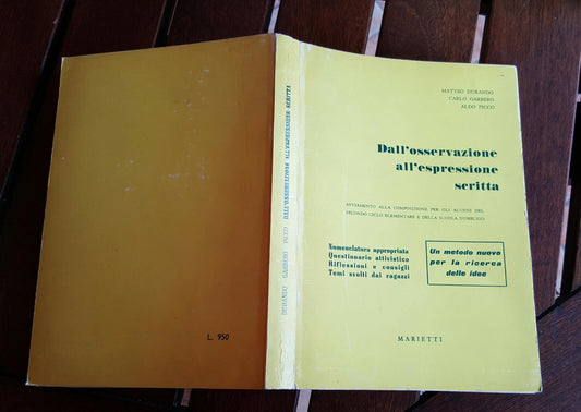 Dall'osservazione all'espressione scritta - copertina