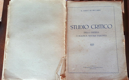 Studio critico della guerra e politica navale europea - copertina
