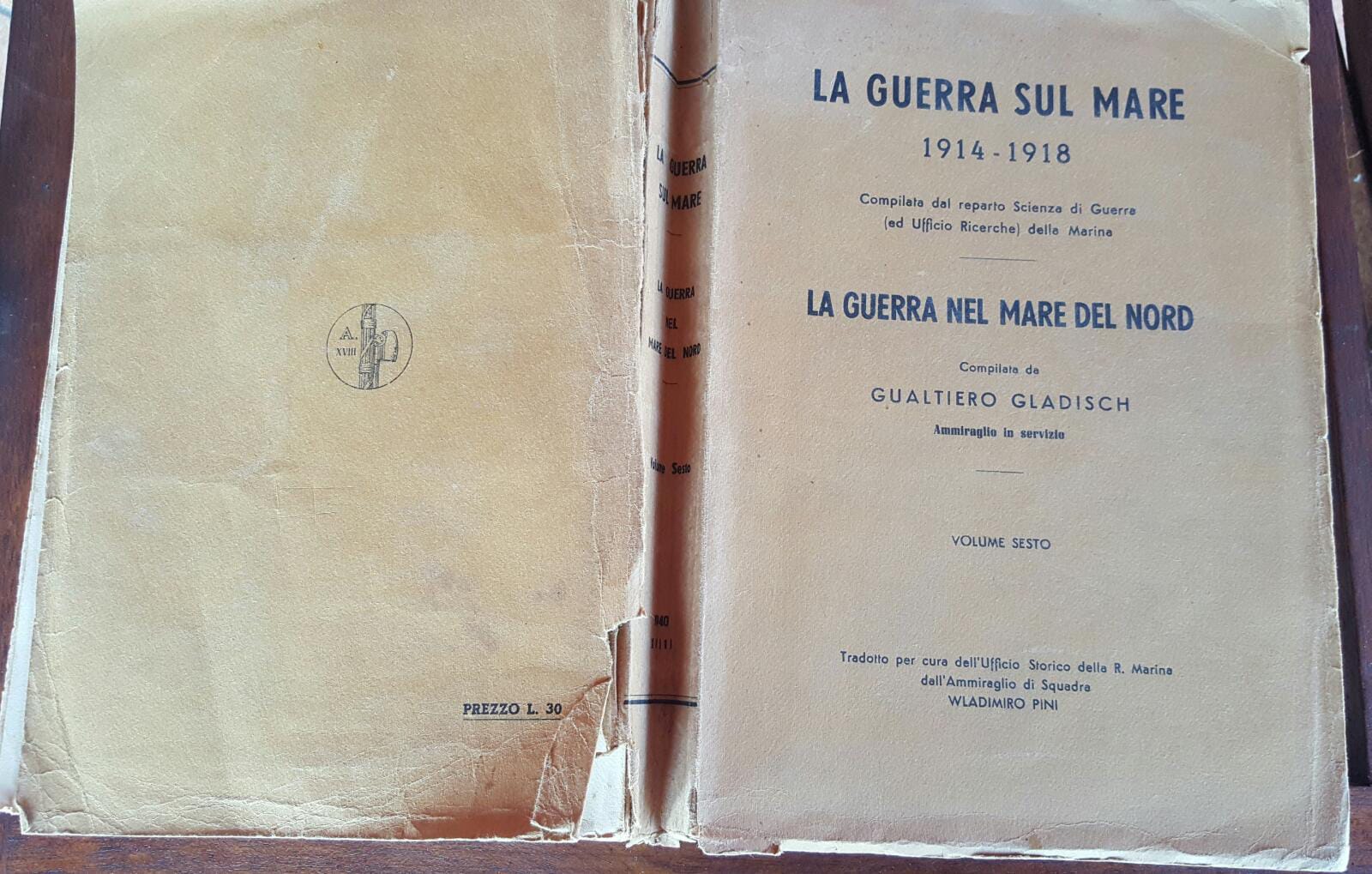 La guerra sul mare 1914-1918 La guerra nel mare del nord Volume sesto - copertina