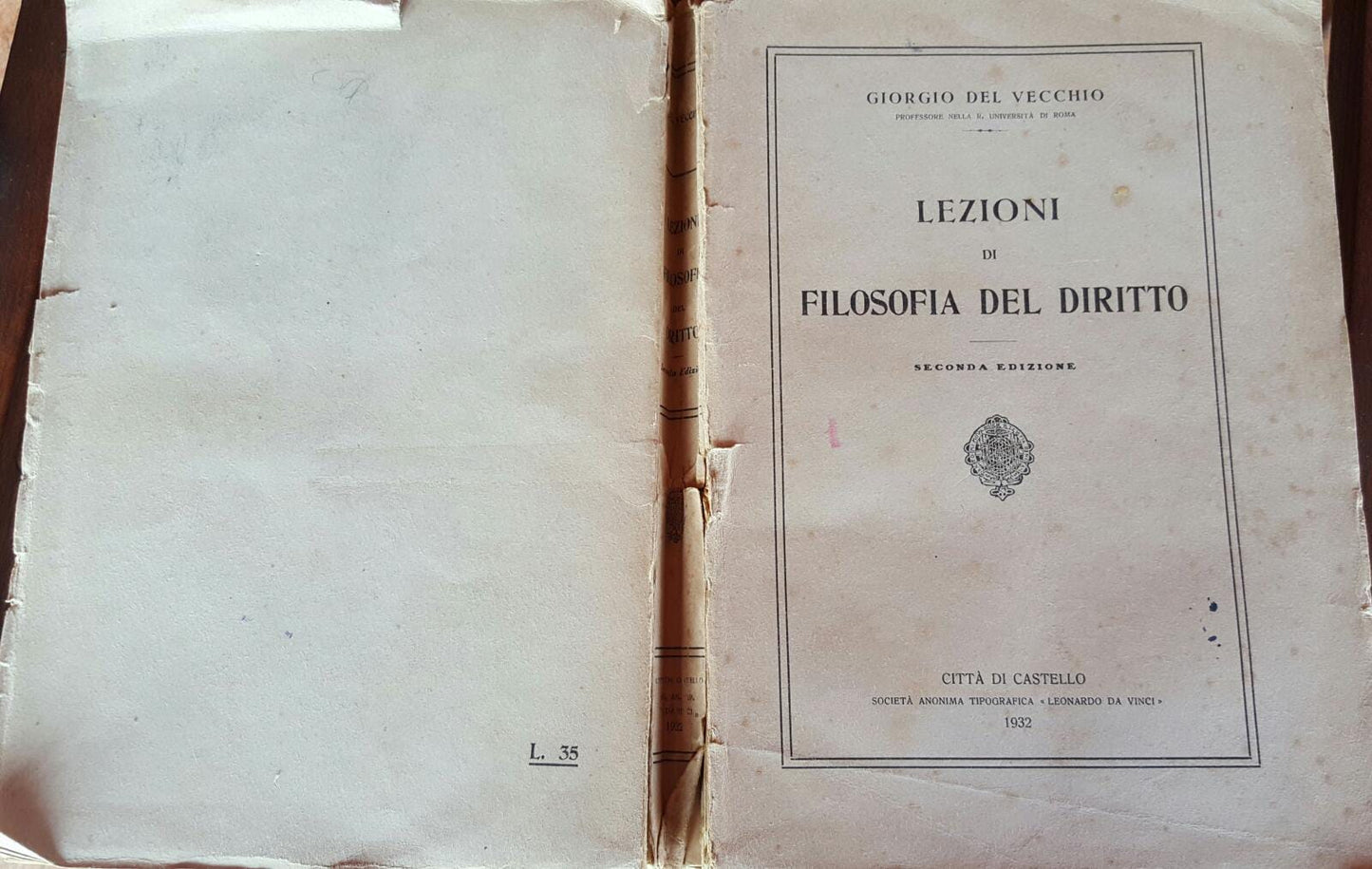 Lezioni di filosofia del diritto - copertina