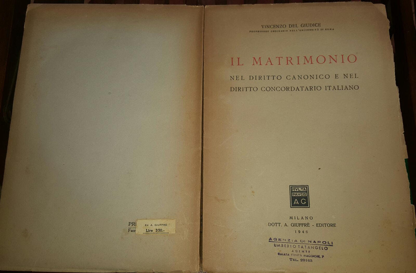 Il matrimonio nel diritto canonico e nel diritto concordatario italiano - copertina