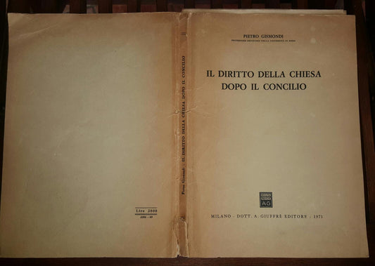 Il diritto della chiesa dopo il concilio - copertina