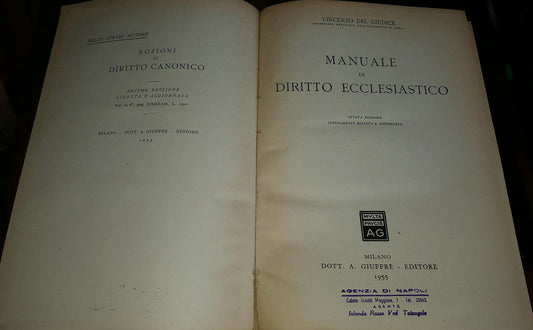 Manuale di Diritto Ecclesiastico - copertina