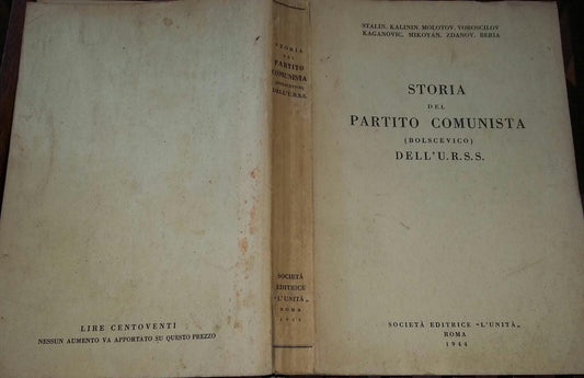 Storia del partito comunista (Bolscevico) dell'U.R.S.S. - copertina