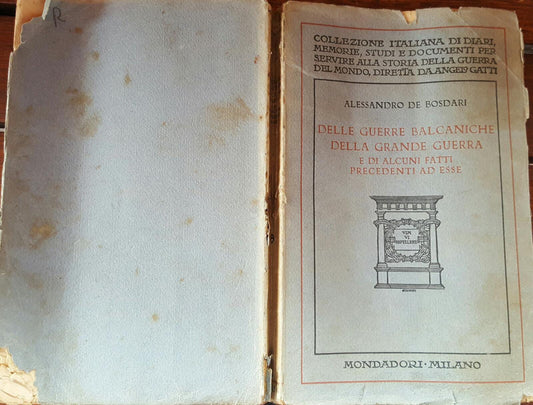Delle guerre balcaniche della grande guerra e di alcuni fatti precedenti ad esse - copertina
