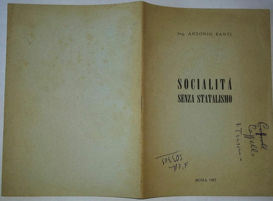 Socialita' senza statalismo - copertina