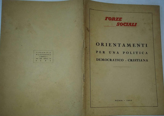 Orientamenti per un politica Democratico- Cristiana - copertina