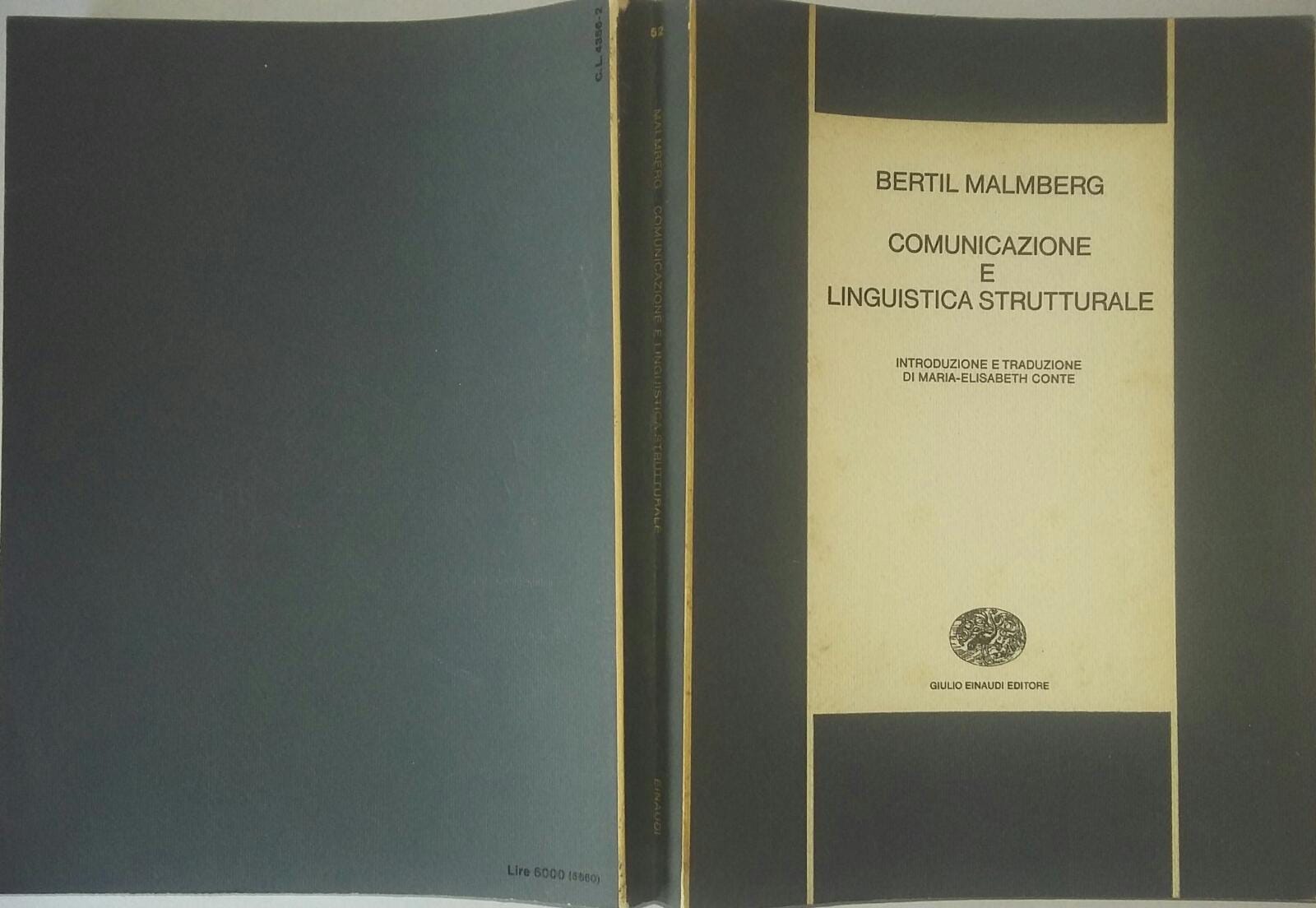 Comunicazione E Linguistica Strutturale - copertina