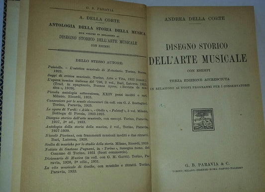 Disegno storico dell'arte musicale - copertina