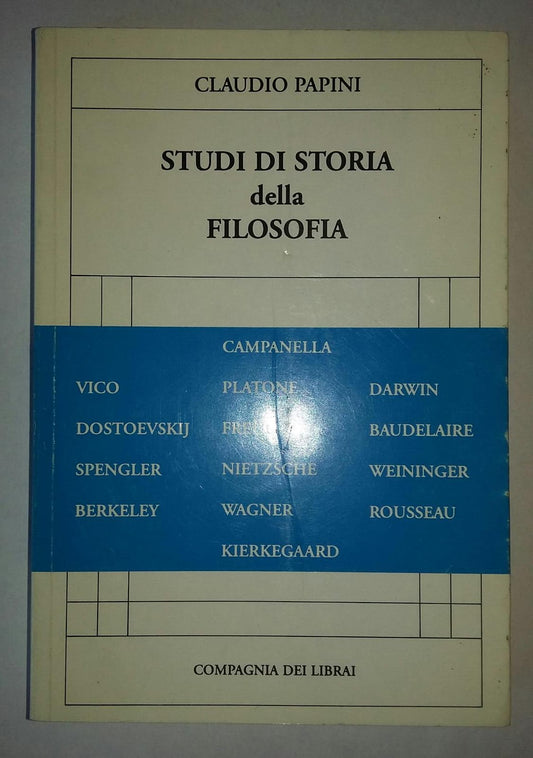Studi di storia della filosofia - copertina