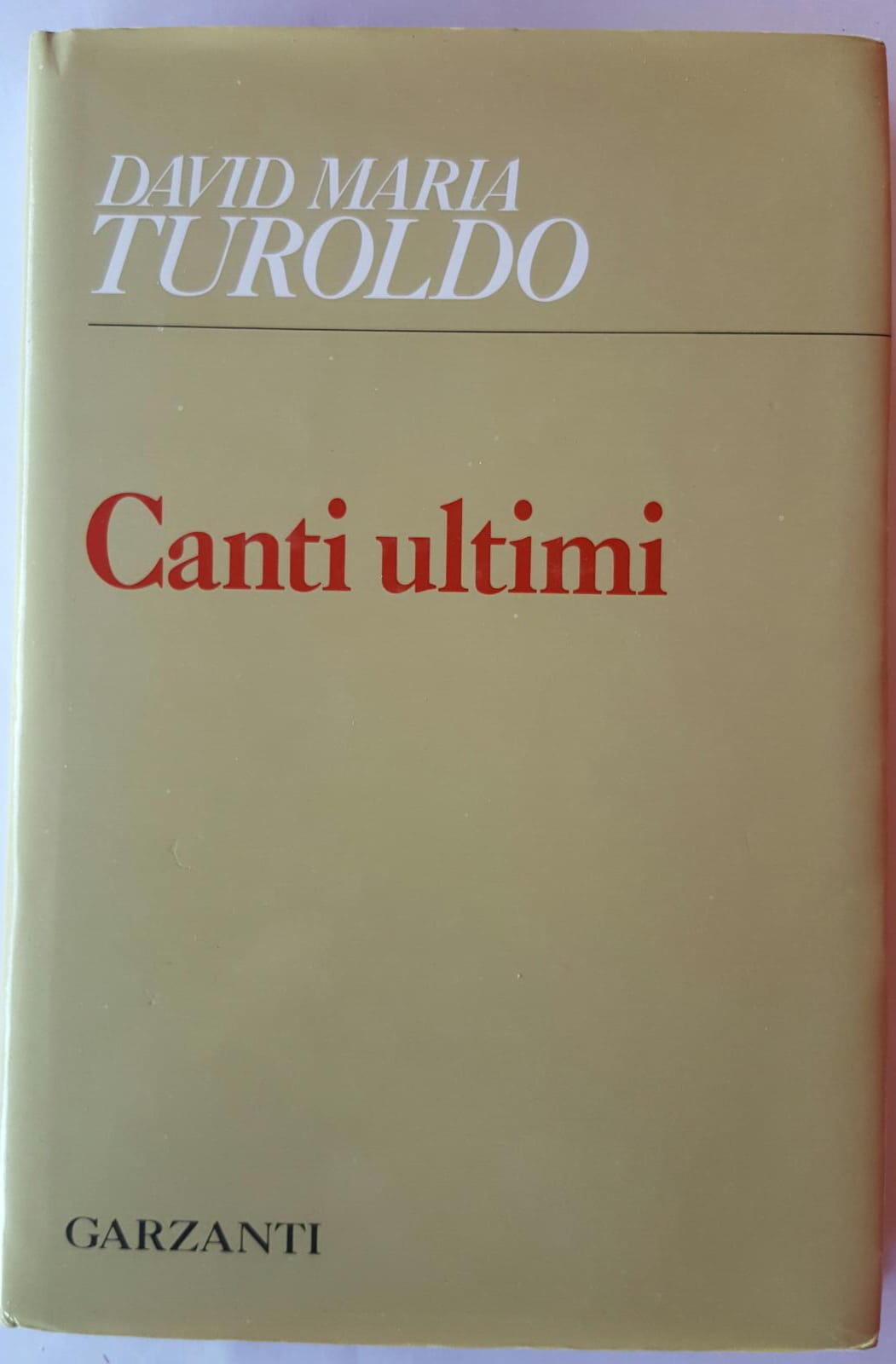 Canti ultimi - copertina