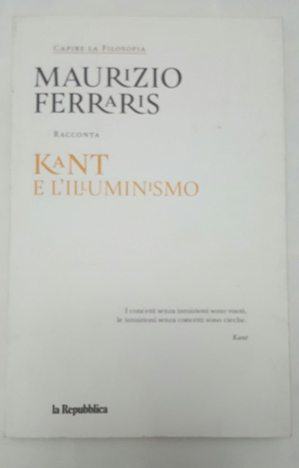 Capire la Filosofia . Kant e L'Illuminismo - copertina