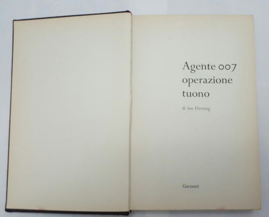 Agente 007 operazione tuono - copertina