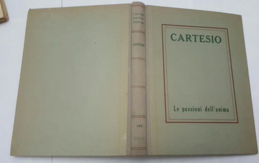 Cartesio Le passioni dell'anima - copertina