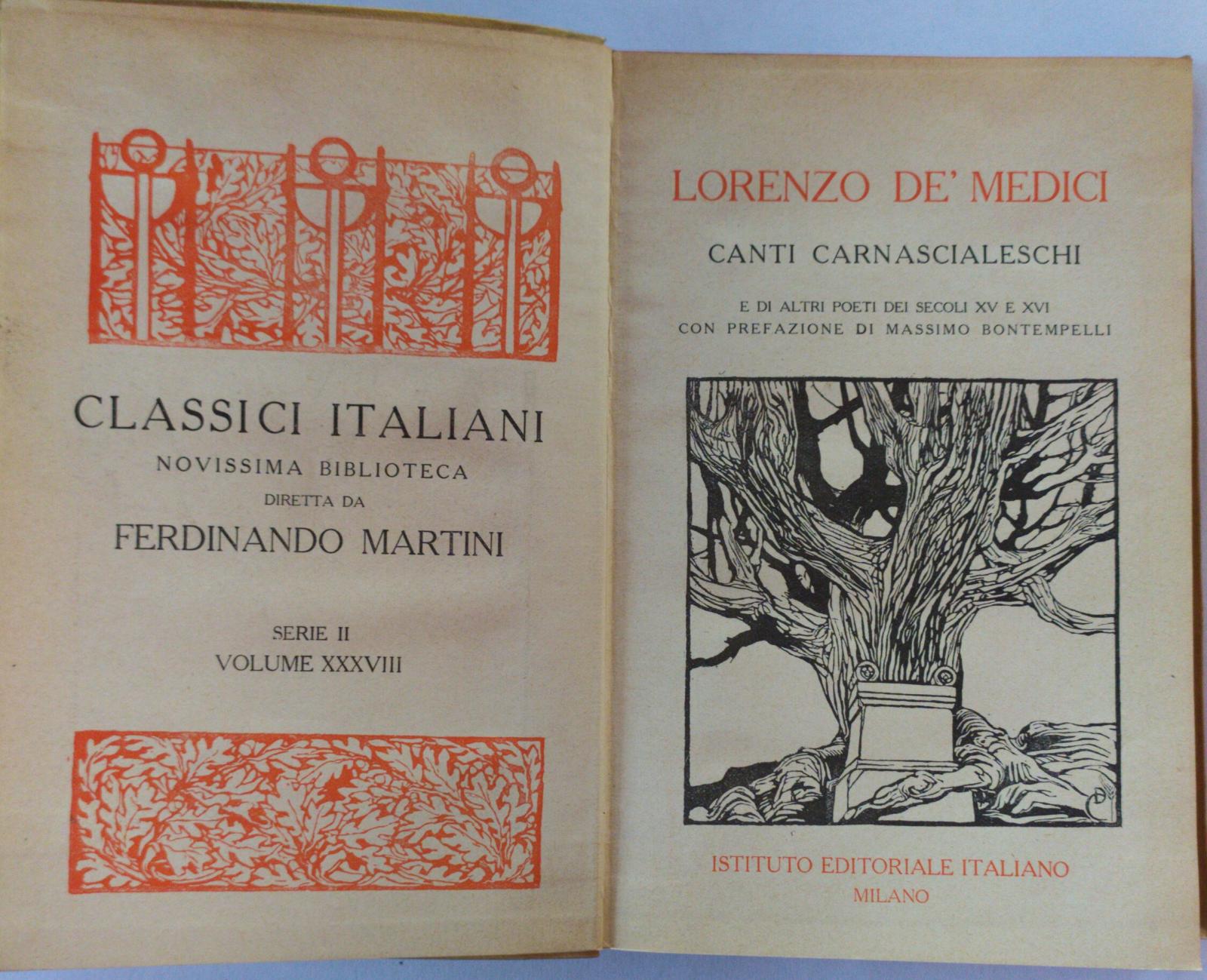 Canti Carnascialeschi - copertina