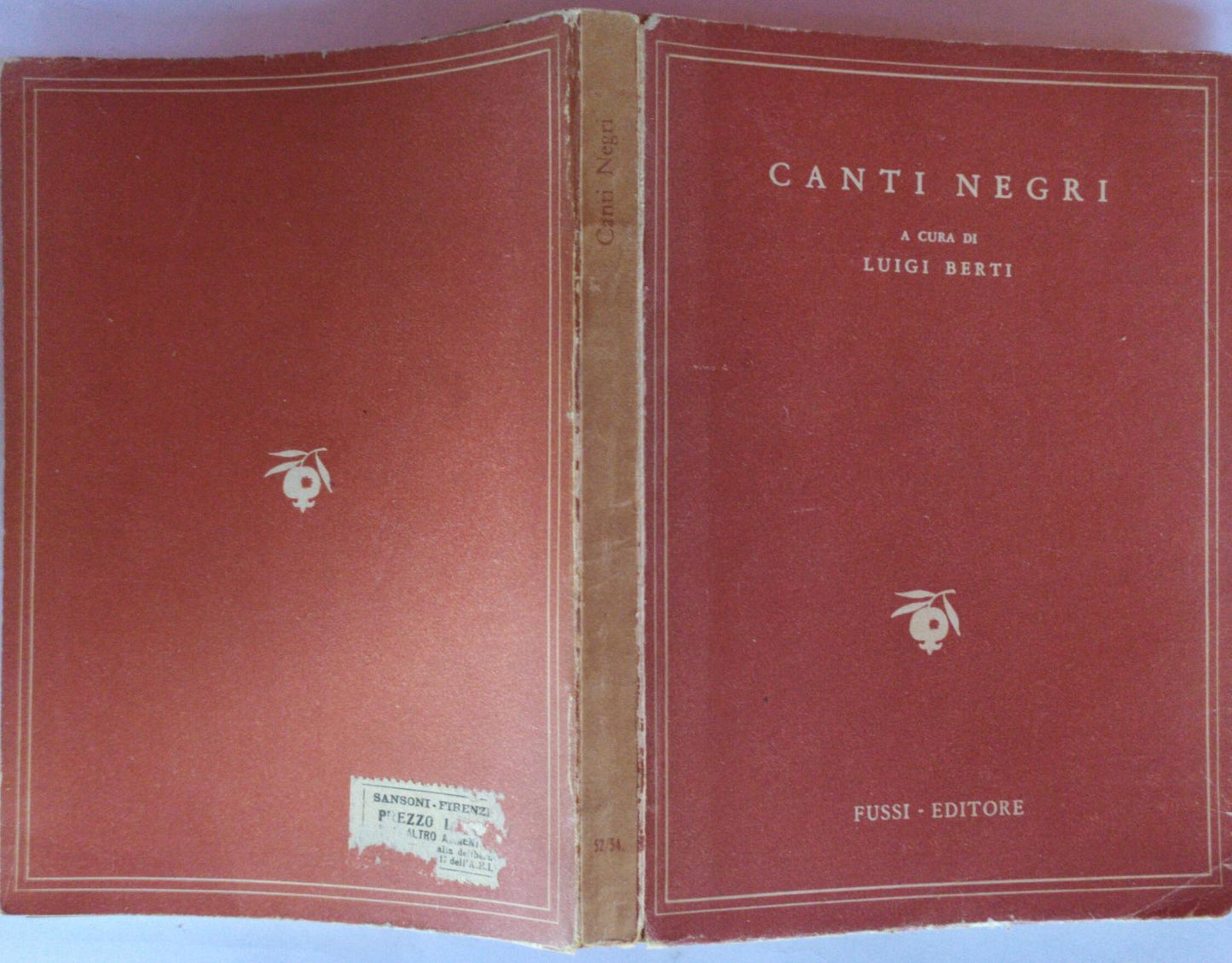Canti negri - copertina