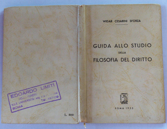 Guida allo studio  della filosofia del diritto - copertina