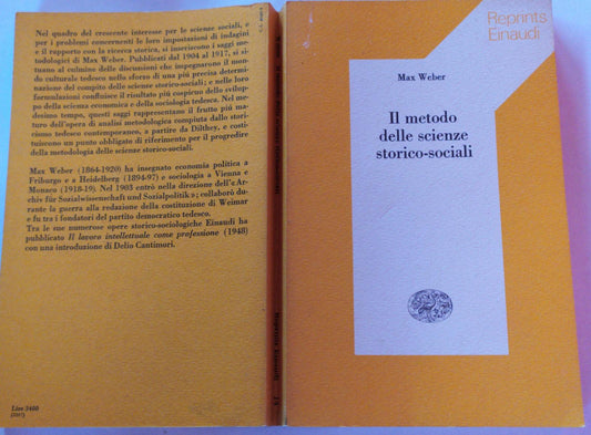Il metodo delle scienze storico-sociali - copertina