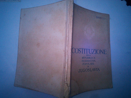 Costituzione della Repubblica Federativa popolare di Jugoslavia - copertina