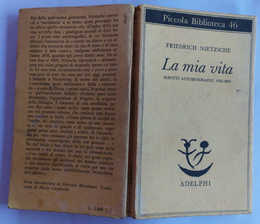 La mia vita Scritti Autobiografici 1856-1869 - copertina