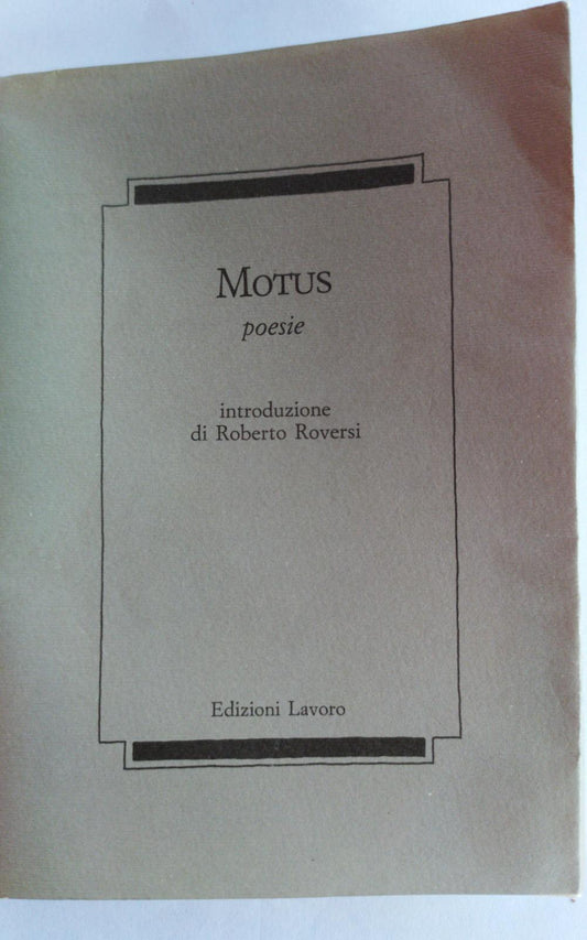 Motus poesie - copertina