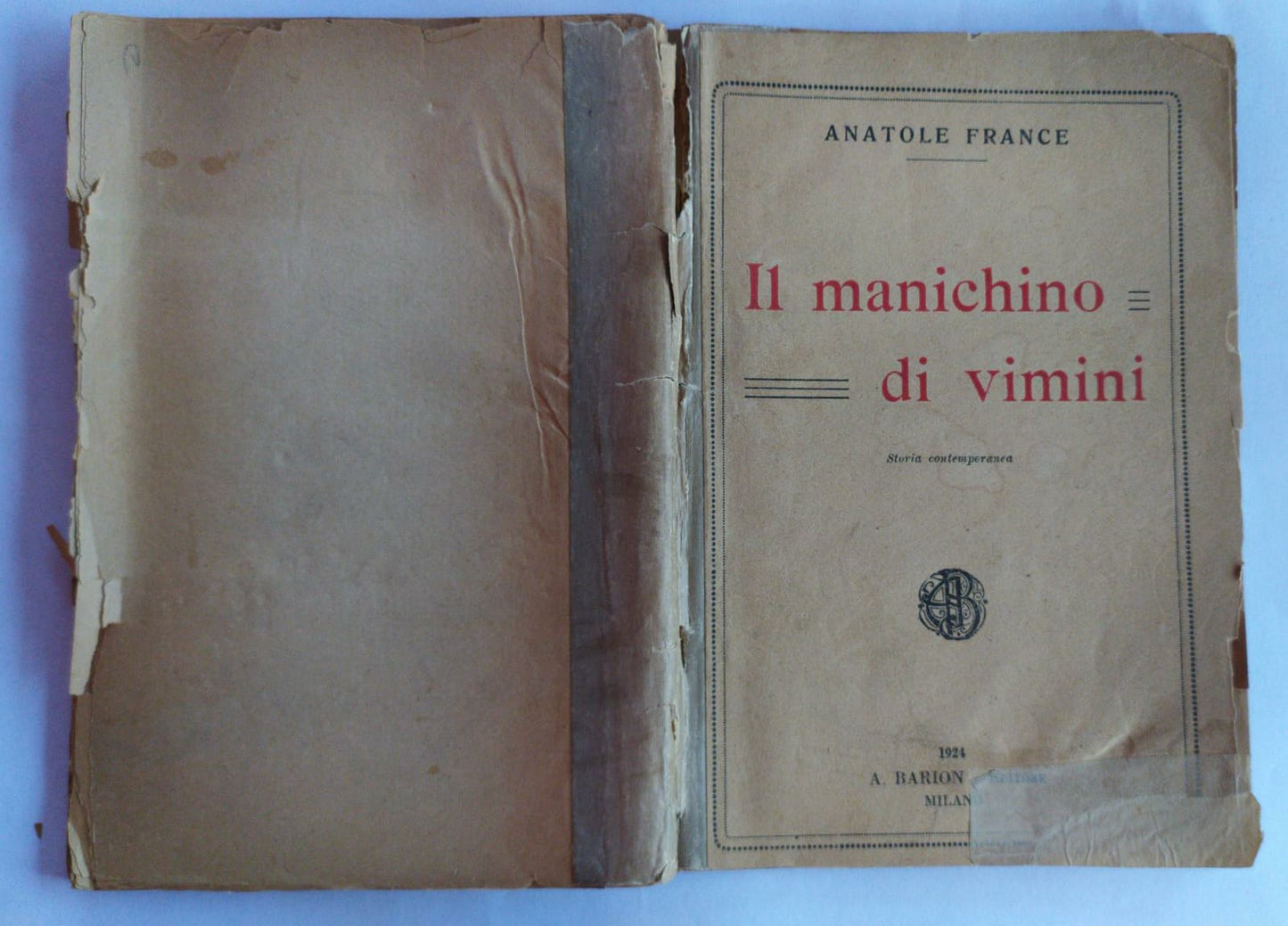 Il manichino di vimini - copertina