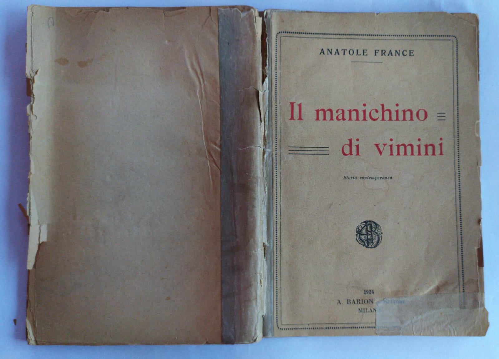 Il manichino di vimini - copertina