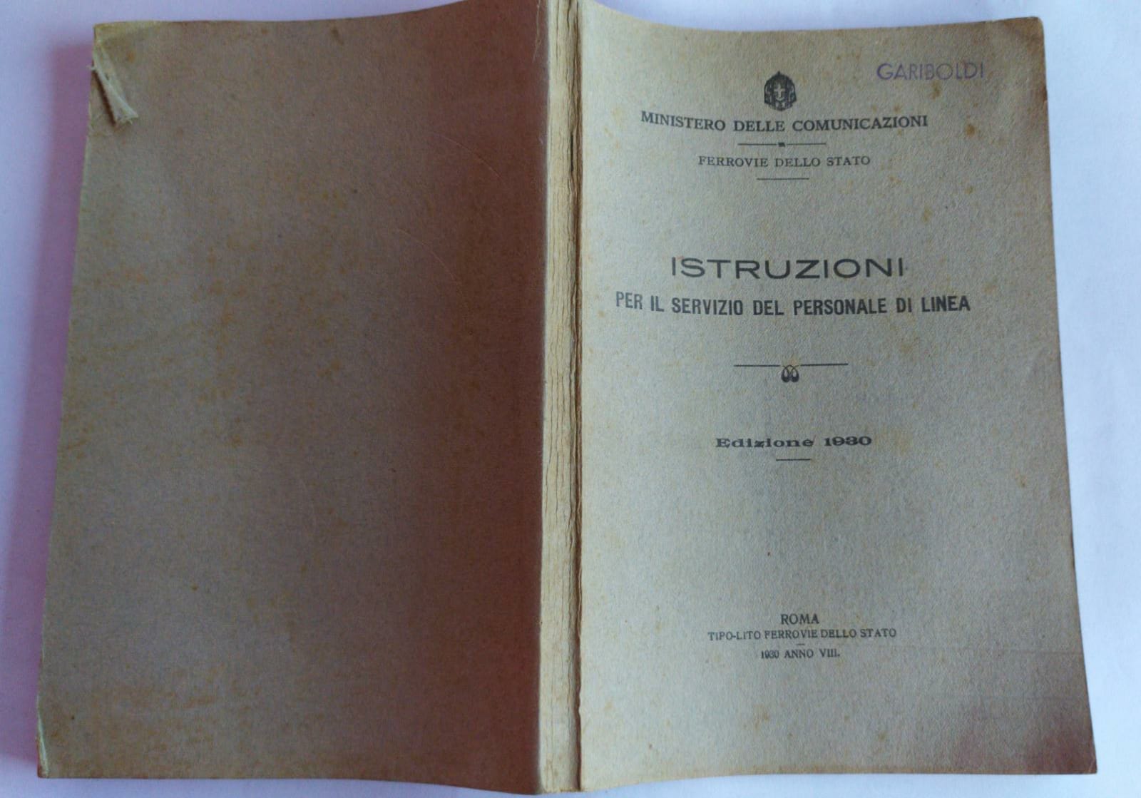 Istruzioni per il servizio del personale di linea - copertina